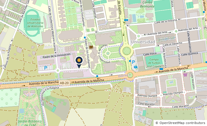 Mapa de la oficina: Calle de la Investigación 1, 02006 Albacete